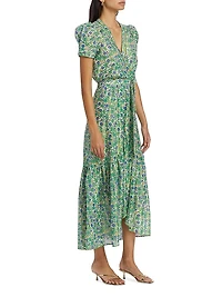 Baba Cotton Wrap Midi-Dress