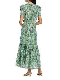 Baba Cotton Wrap Midi-Dress