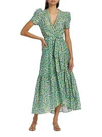 Baba Cotton Wrap Midi-Dress
