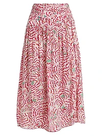 Carla Gathered Midi-Skirt