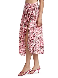 Carla Gathered Midi-Skirt