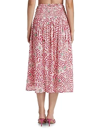 Carla Gathered Midi-Skirt