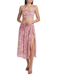 Carla Gathered Midi-Skirt