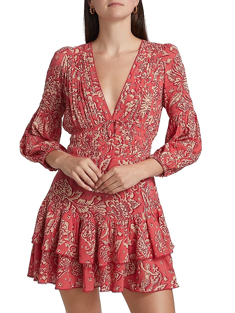 Chiara Floral Tiered Minidress