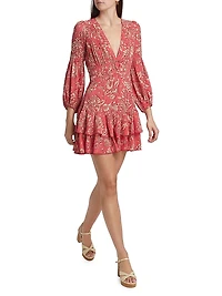 Chiara Floral Tiered Minidress