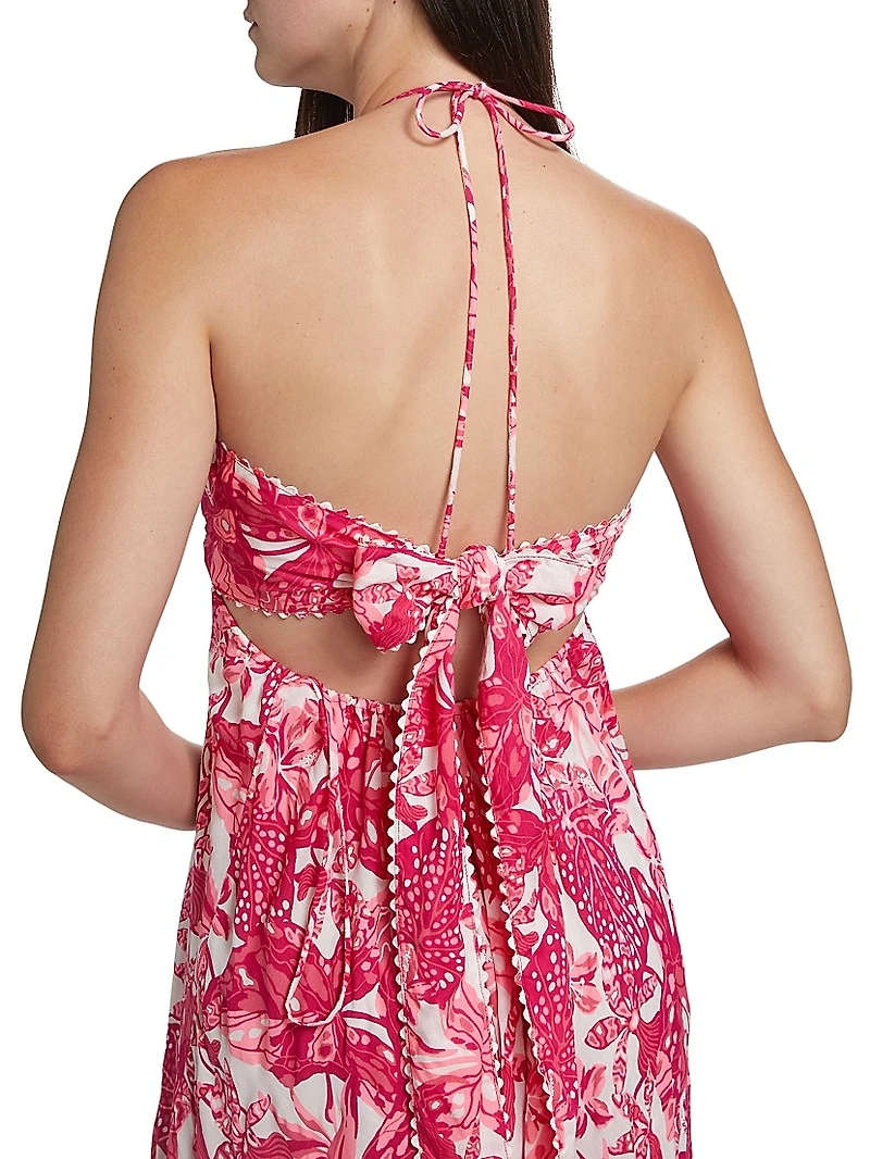 Carla Floral Halter Maxi Dress