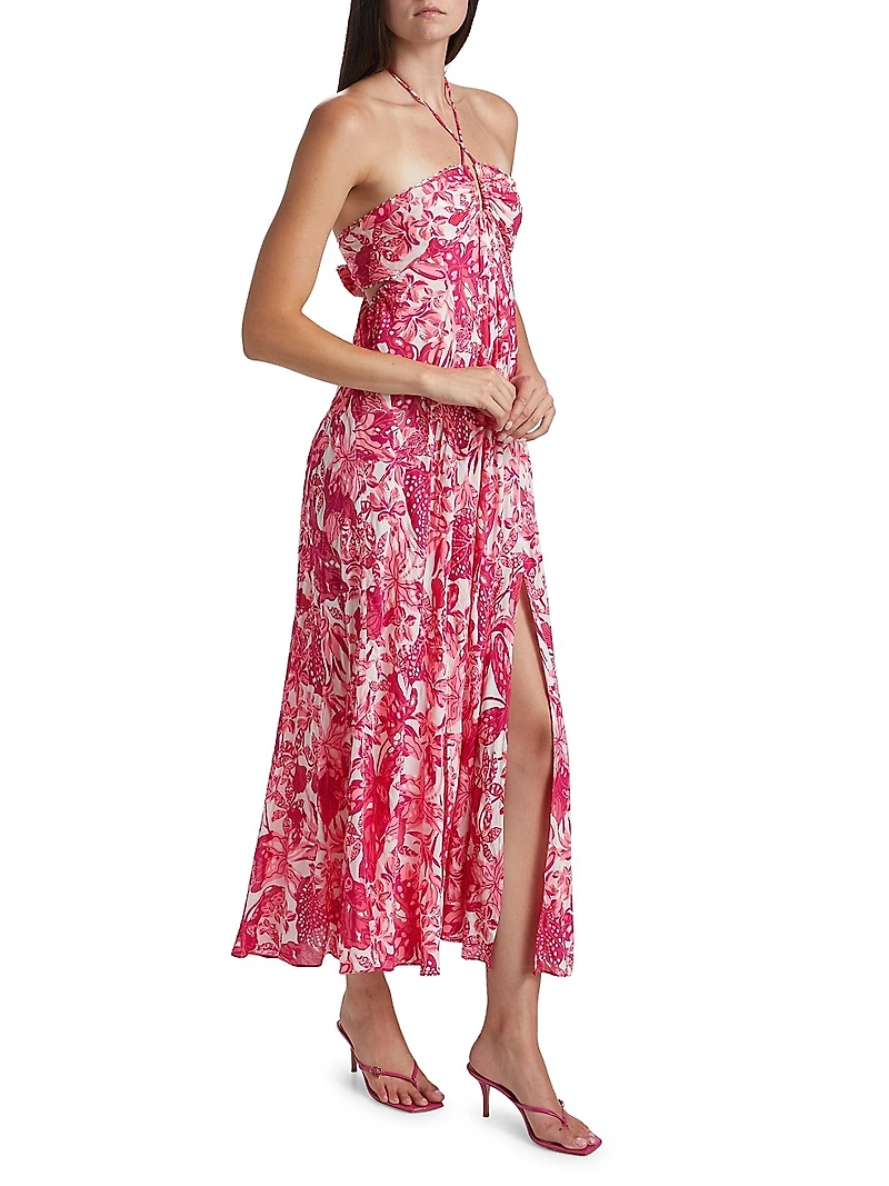Carla Floral Halter Maxi Dress