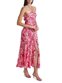 Carla Floral Halter Maxi Dress
