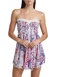 Claire Floral Bandeau Minidress