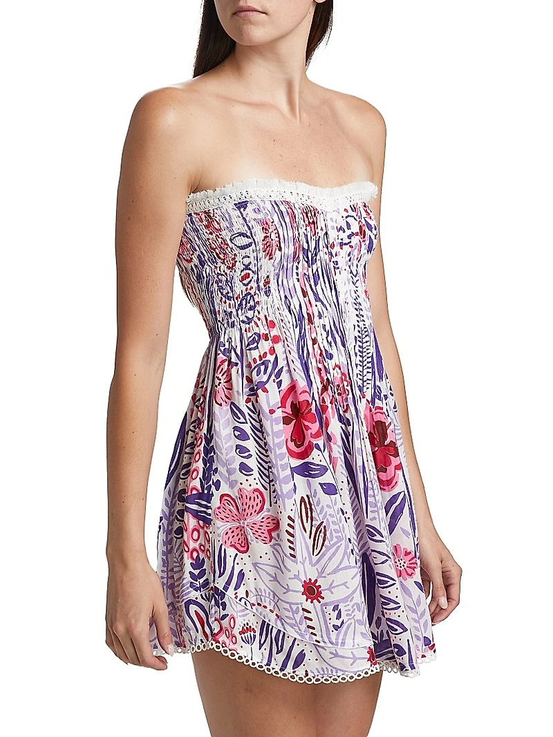 Claire Floral Bandeau Minidress