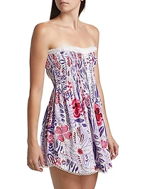Claire Floral Bandeau Minidress