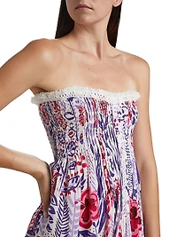 Claire Floral Bandeau Minidress