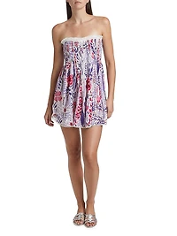Claire Floral Bandeau Minidress