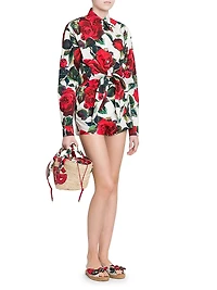 Roses Cotton Fitted Shorts