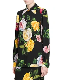 Stretch-Silk Button-Front Shirt