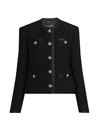 Silk & Wool Bouclé Tweed Jacket