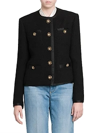 Silk & Wool Bouclé Tweed Jacket
