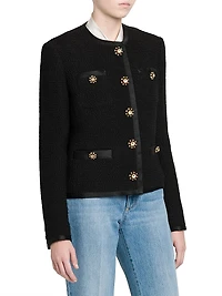 Silk & Wool Bouclé Tweed Jacket
