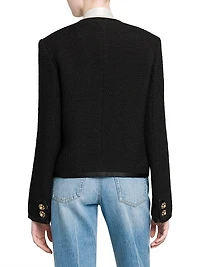 Silk & Wool Bouclé Tweed Jacket
