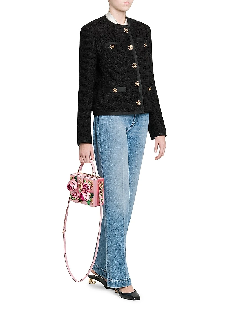 Silk & Wool Bouclé Tweed Jacket