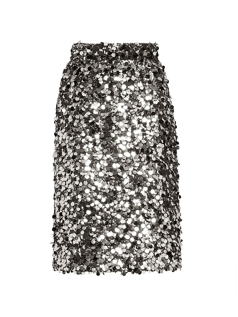 Paillettes Stretch Pencil Skirt
