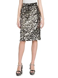 Paillettes Stretch Pencil Skirt