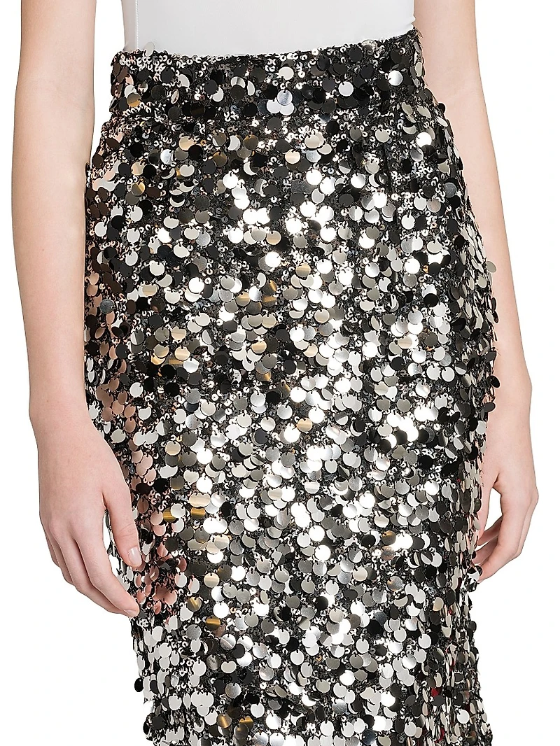 Paillettes Stretch Pencil Skirt