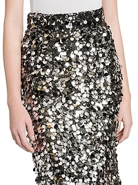 Paillettes Stretch Pencil Skirt
