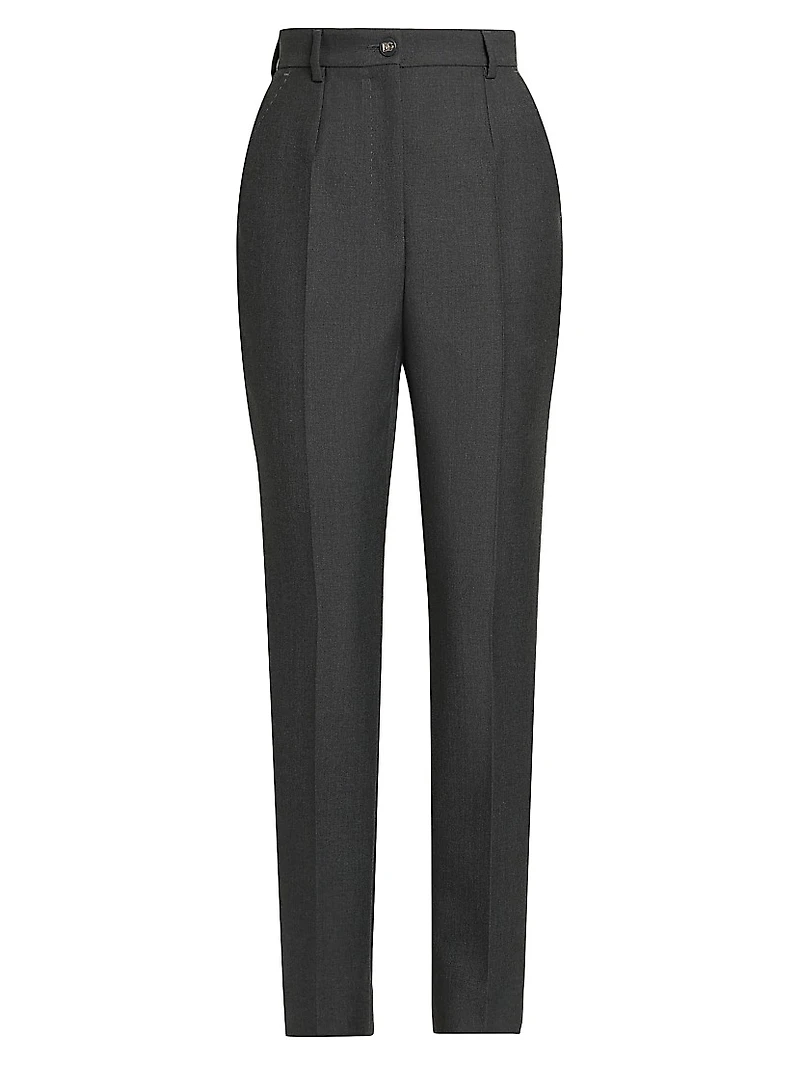 Wool Tailored Slim-Fit Trousers