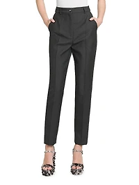 Wool Tailored Slim-Fit Trousers