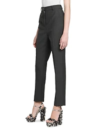 Wool Tailored Slim-Fit Trousers