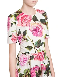 Pink Roses Cotton Dress