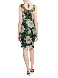 Gardenia Silk Knee-Length Dress