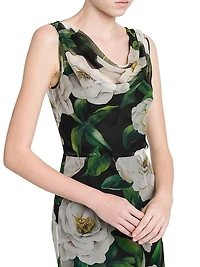 Gardenia Silk Knee-Length Dress