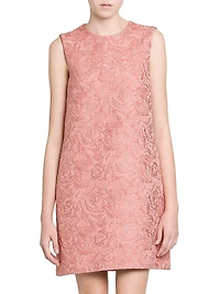 Floral Jacquard A-Line Minidress