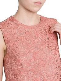 Floral Jacquard A-Line Minidress