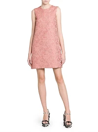 Floral Jacquard A-Line Minidress