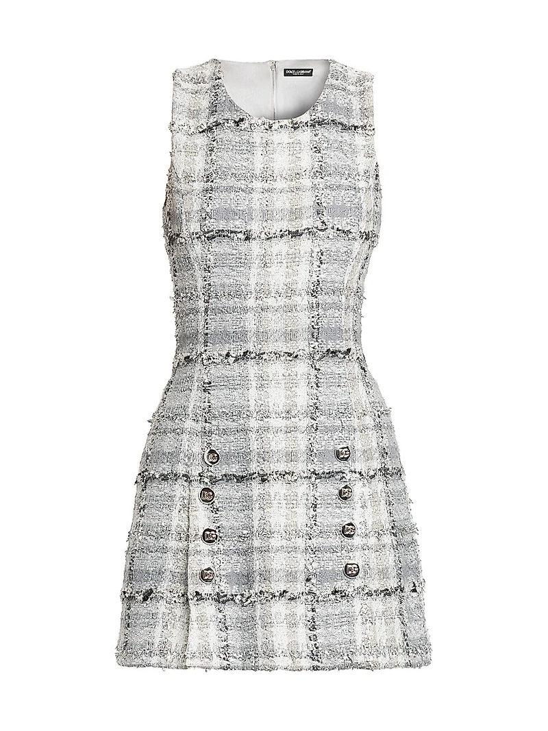 Rachel Check Tweed Minidress