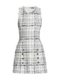 Rachel Check Tweed Minidress
