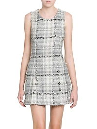 Rachel Check Tweed Minidress