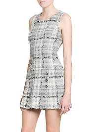 Rachel Check Tweed Minidress