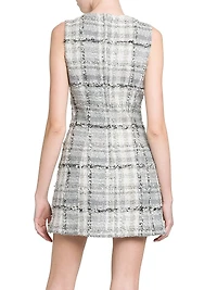 Rachel Check Tweed Minidress