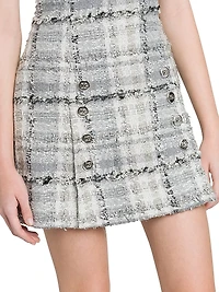 Rachel Check Tweed Minidress