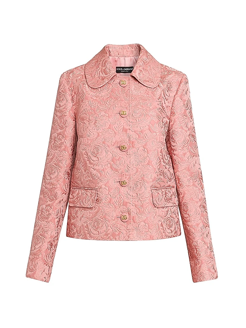 Floral Jacquard Tailored Jacket
