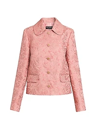 Floral Jacquard Tailored Jacket