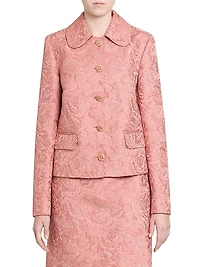 Floral Jacquard Tailored Jacket