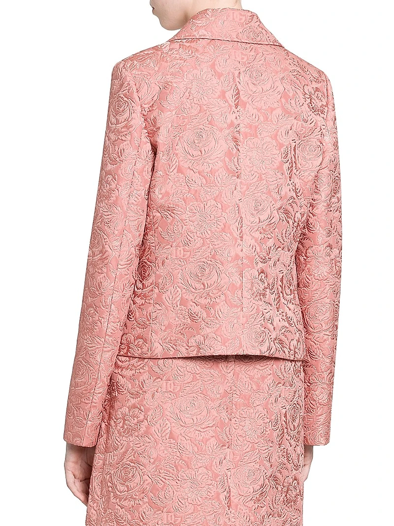 Floral Jacquard Tailored Jacket