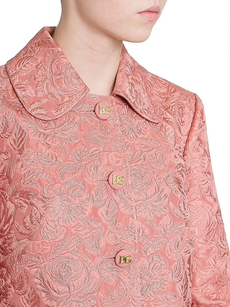 Floral Jacquard Tailored Jacket