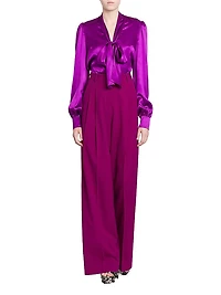 Silk Tieneck Blouse