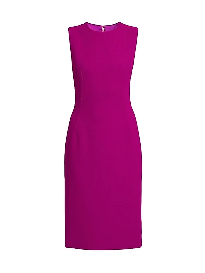Wool Crepe Shift Dress